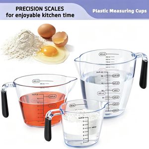 Gobelet doseur en plastique sans BPA, transparent, résistant à la chaleur, avec bec verseur incliné et poignée - Product Image 5