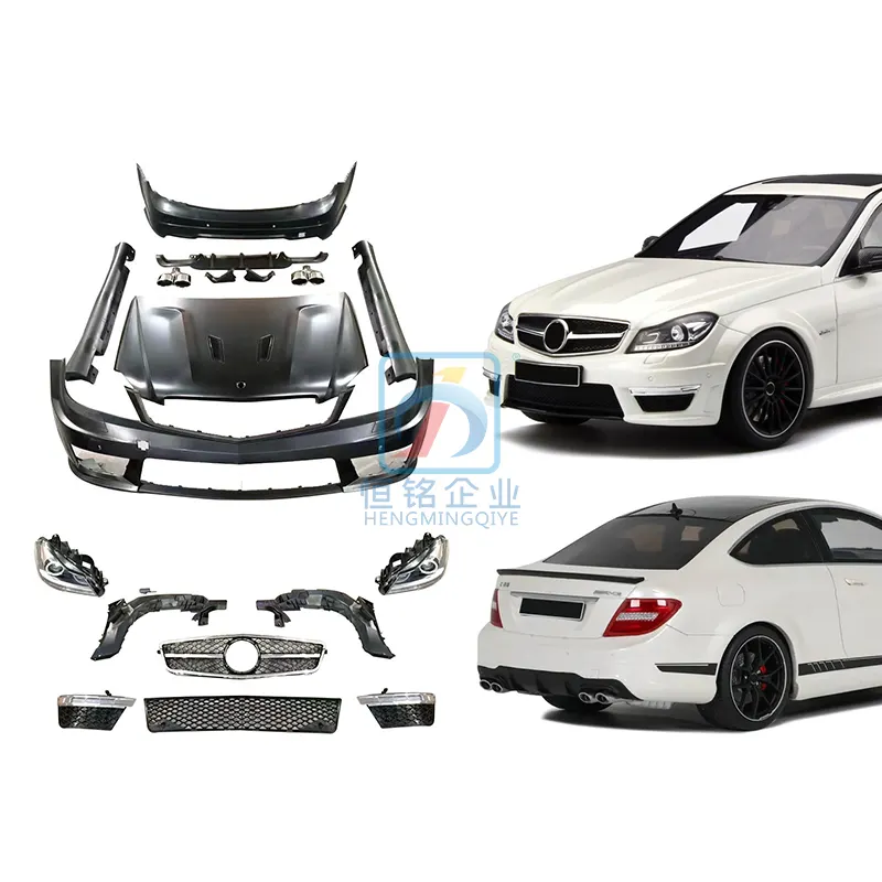 W204 C63 Amg Body Kit 2008 2010 paraurti anteriore Coupee W204 c63 kit corpo 2008 2012 2013 w204 kit carrozzeria per mercedes c180 coupé