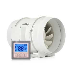 Hot sales 150mm sensor bathroom extractor fan duct ventilation fan with wired speed controller