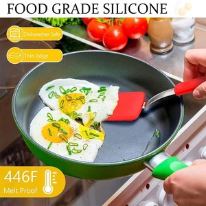 Spatule à biscuits en silicone antiadhésive, mini spatule à brownie flexible, spatules de cuisine résistantes à la chaleur, ustensiles pour retourner les œufs - Product Image 6