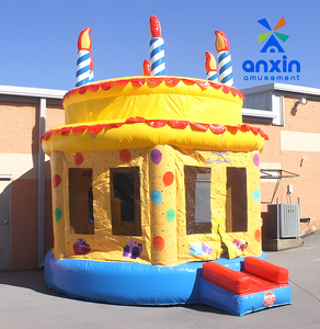 Castillo Inflable Personalizado con Tobogán, Diseño de Pastel de Cumpleaños, PVC, con Garantía de 3 Años, Venta Directa de Fábrica - Product Image 2