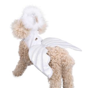 Halloween Navidad gato perro mascota disfraz sólido alas de Ángel forma traje para Festival para verano invierno y primavera hecho de poliéster - Product Image 1