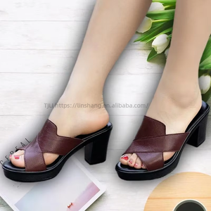 Zapatos de tacón alto de plataforma para mujer, estilo casual, de talla grande, para verano, transfronterizos, con tacón grueso, cuatro tallas disponibles - Product Image 4