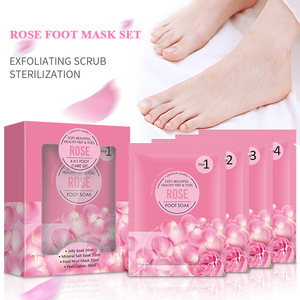 Kit de Soin des Pieds du Fabricant d'Origine : Sachet de Bain de Pieds aux Herbes, Gommage Exfoliant Parfumé à la Rose, Coffret Cadeau pour Femmes Adultes - Product Image 4