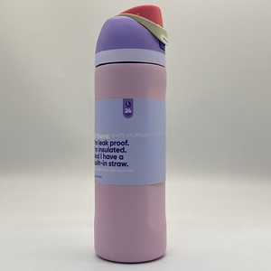 Bouteille d'eau isotherme réutilisable à double paroi en acier inoxydable à large ouverture 24/32 oz pour la salle de sport, le sport et le vélo - Product Image 6
