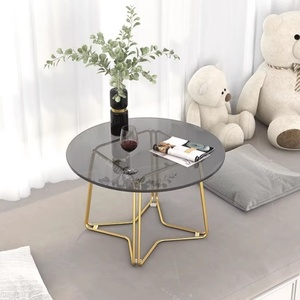 Mesa de Centro Pequeña de Vidrio de Lujo, Estilo Nórdico Moderno, Resistente, con Borde para Ventanal, Diseño de Mesa Baja Tatami - Product Image 4