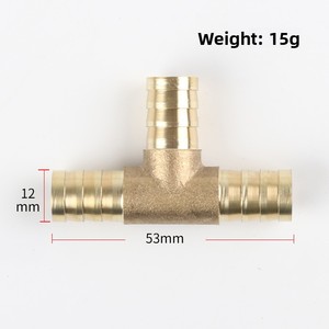 Conector de lengüeta de latón, Conector de 3 vías para manguera de 6mm, 8mm, <span class=keywords><strong>10mm</strong></span>, 12mm, Conector de manguera Pagoda de latón - Product Image 3