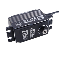 Servo HV sin Escobillas de Perfil Bajo Programable AGFrc A62BHL con Carcasa de Aluminio, 20KG, 0.07Seg, para Coche, Barco y Avión RC
