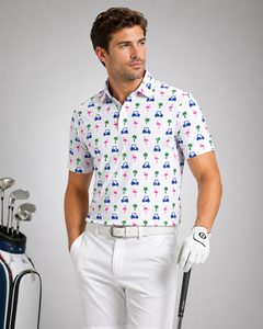 Camisetas de Golf Personalizadas con Logotipo Bordado, Estampado Completo, 88% Poliéster, 12% Elastano, Camiseta de Golf de Diseño de Alta Calidad y Lujo - Product Image 3