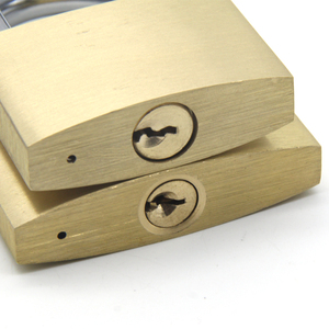 Cerradura de Cobre Completa Barata de China, Candado de Latón Amarillo de Alta Calidad de 40/50/60 mm con Llave Maestra - Product Image 5