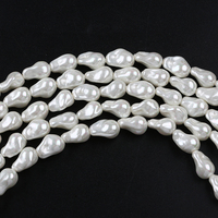 Perles baroques en nacre de haute qualité, 10*15 mm, vente en gros, brins de perles