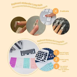 1 Bộ Silicone bàn phím dán cho bàn phím gõ bàn phím bìa cho móng tay dài chống tĩnh điện dán với thư - Product Image 5