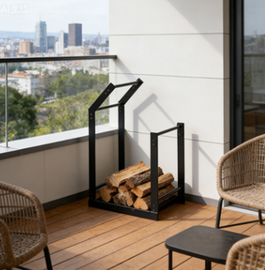 Porta Legna in Metallo Verniciato a Polvere per Interni, Supporto per Legna da Ardere per Caminetto - Product Image 5