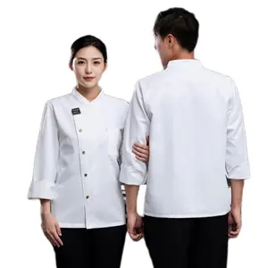 Unisex Kitchen hotel Chef Uniform Bakery Food Service Cook Long Sleeve shirt