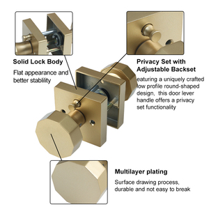 Bedroom Privacy Round Zinc Alloy <strong>Door</strong> <strong>Knob</strong> Luxury Modern Interior <strong>Door</strong> Handle Apartment Easy Installation Factory Supply - Product Image 3