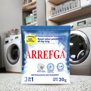OEM 30g <span class=keywords><strong>precio</strong></span> de fábrica alta calidad rica Espuma detergente en polvo fuerte eliminación de manchas jabón en polvo del fabricante de China - Product Image 3