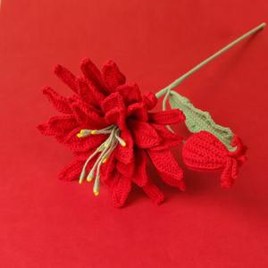 ช่อดอกไม้ถักไหมพรมสำหรับเป็นของขวัญและของตกแต่งบ้าน - Product Image 3