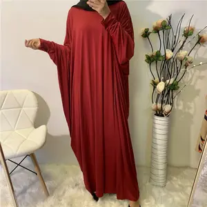 Cheap Middle East Turkey Arabic Women Robe Dresses Solid Work Out Clothing Summer Gown Indonesia Muslim Prayer Dress