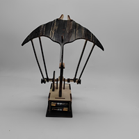 Sculpture de raie manta en bois écologique couleur naturelle, découpée et artisanale, à assembler soi-même, décoration de bureau, cadeaux pour enfants, thème amour, pour tous