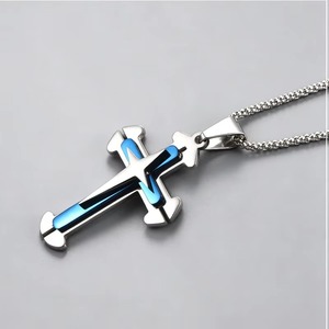 Hip Hop Biker <b>Cross</b> <b>Pendant</b> for <b>Men</b> Double Layer Stainless Steel <b>Cross</b> <b>Pendant</b> Christian Religious Jewelry Boyfriend Gift - Product Image 5