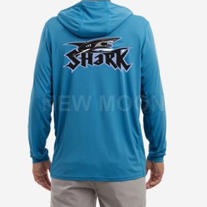 Wholesale Customizable Mosaic Mesh Side Panels Quick Dry UPF 50+ New Men's Long Sleeve Fishing Wear Fishing Shirt Hoodie - Product Image 3