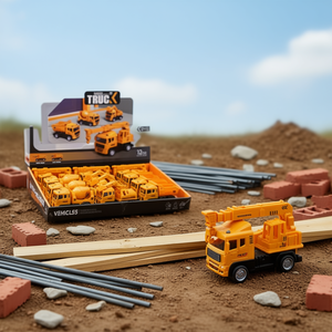 Plastic <b>Model</b> <b>Truck</b> Construction Vehicles 12-Piece Set 6x5x11cm CE Certified Friction Powered Italy Made for Kids Age 3+ - Product Image 3