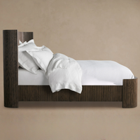 Lit en chêne massif de haute qualité, design moderne, lit extra large, lit grand format, adapté aux meubles de chambre à coucher