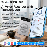 Transcription vocale IA, MP3, stockage 64 Go, batterie grande capacité 54 heures, écran couleur, traduction 152 langues pour