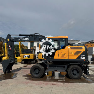 Excavadora de ruedas Hyundai HW150 para trabajo de movimiento de tierras Motor importado Bomba de motor Engranaje PLC Envío gratis - Product Image 2