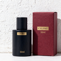 Boîte cadeau personnalisée de luxe, flacon de parfum en verre vide de 30 ml, 50 ml, 100 ml avec couvercle magnétique, pompe à vaporisation fine noire, dorée, argentée