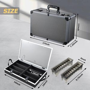 Large Barber Tool Case with Combo <b>Locks</b> Detachable Trays for Clippers Trimmers & Shears Professional Barber <b>Suitcase</b> Briefcase - Product Image 6