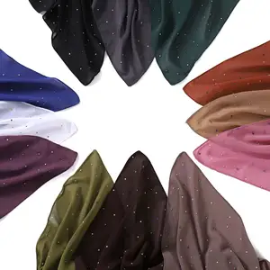 L Kualitas Tinggi Menyesuaikan Warna/Ukuran Bigchiffon Merek Bambu Modal Tenun Jilbab