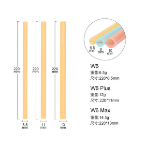 Foldable Silicone <b>Straws</b> <b>Reusable</b> Portable Milk Tea <b>Straws</b> Easy To Clean Straight Pipe W6 Small Plus Max Size - Product Image 3