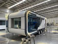Capsule spatiale de luxe en acier, maison conteneur, panneau sandwich, appartement/villa modulaire préfabriqué portable pour hôtel et complexe hôtelier