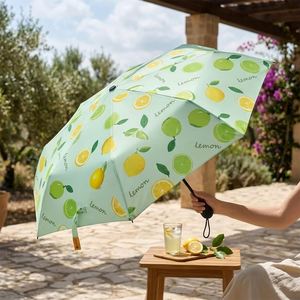 Nouvel Arrivage Parapluie de Poche Pliant Manuel à Cinq Volets avec Motif Avocat Mignon et Logo Entièrement Imprimé en Couleur - Product Image 2