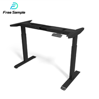 Bureau debout réglable électrique à double moteur Yz, cadre de bureau réglable en hauteur bureau assis debout table de meubles de bureau de luxe