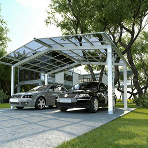 Abri de voiture individuel en <span class=keywords><strong>aluminium</strong></span> de haute qualité avec conception à deux auvents cantilever pour le stationnement de voitures et l'utilisation comme abri de jardin - Product Image 6