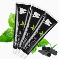 Dentifrice blanchissant au charbon de bambou noir, saveur menthe, naturel, biologique, sans peroxyde, marque privée, vente chaude