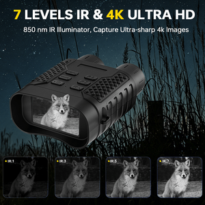 Jumelles numériques infrarouges de vision nocturne, zoom 16X, écran 3.1, rechargeables, pour la chasse, le camping et la sécurité - Product Image 6