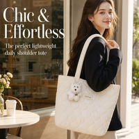 Sac de maquillage en nylon matelassé avec logo personnalisé Ginzeal, grande capacité, organiseur de cosmétiques de voyage avec poignée