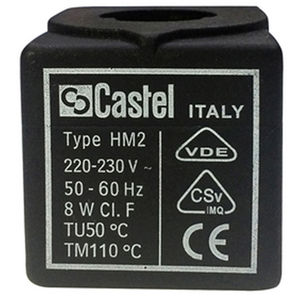 Bobina <span class=keywords><strong>Castel</strong></span> 9100/RA6 Tipo HM2 220V~230V 8W para Válvula Solenoide de Refrigeración - Product Image 4