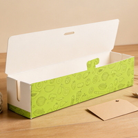 Boîte pliante pour hot-dogs avec revêtement écologique à base d'eau, impression personnalisée, emballage jetable résistant à la graisse pour la restauration rapide, fournisseur
