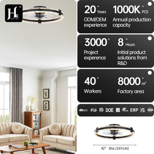 Factory wholesale 500mm 7-blade DC motor modern home decoration <b>ceiling</b> fan with LED <b>light</b> <b>remote</b> <b>control</b> for bedroom use - Product Image 5