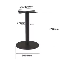 Base de table en fer enduit de poudre noire de conception moderne pour table de restaurnat/base de table basse