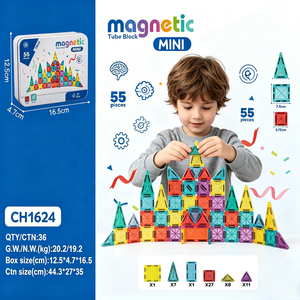 Ensemble de tuiles magnétiques mixtes Mini 3,75 cm + 7,5 cm, jouet éducatif STEM, blocs de construction DIY pour enfants de 3 ans et plus, jouets pour enfants en gros - Product Image 5
