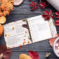 Maßgefertigter 8,5x11 4x6 Zoll Familien-Küchen-Kochkarten-Notizbuch-Journal-Aktenordner Ringbuch Dokumentenorganizer Rezeptbuch