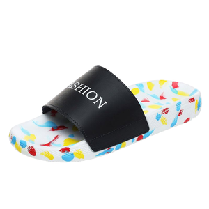Sandalias de PVC con Diseño de Doodle a la Moda, Antideslizantes, para Verano, Uso en Exteriores, Punta Abierta, Suela de EVA - Product Image 1