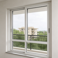 Fenêtres coulissantes en aluminium à rupture de pont thermique personnalisées, double vitrage insonorisé, cadre de balcon pour maisons et villas