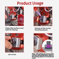Composé de blocage de filetage en acrylique haute résistance - Anti-desserrage permanent, résistant aux vibrations pour les machines automobiles 250 ml