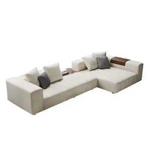 Royal Classical Sofa Wood Soild Frame Sofa Couch Living Room Leisure Sofa With Suede Fabric